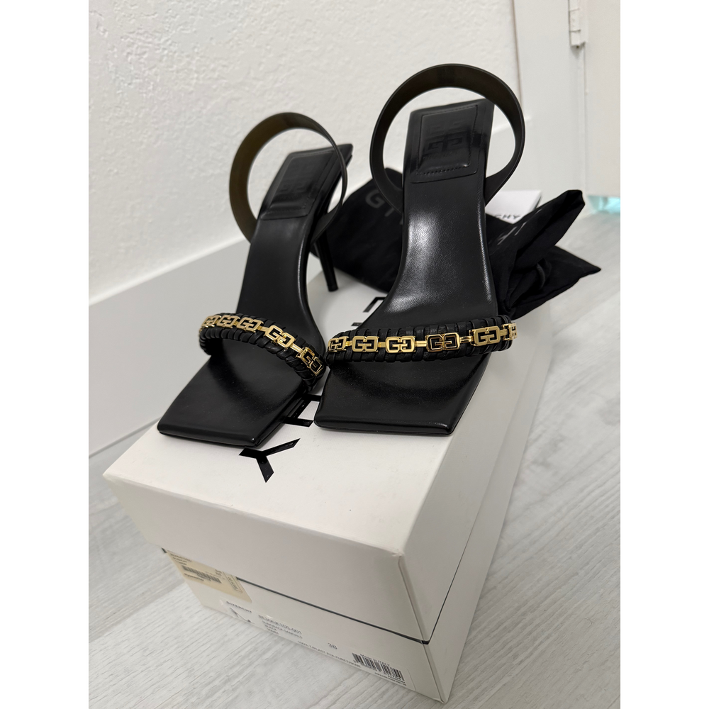 Givenchy 4G Chain Slingback Sandal Black 38 - Picture 1 of 6